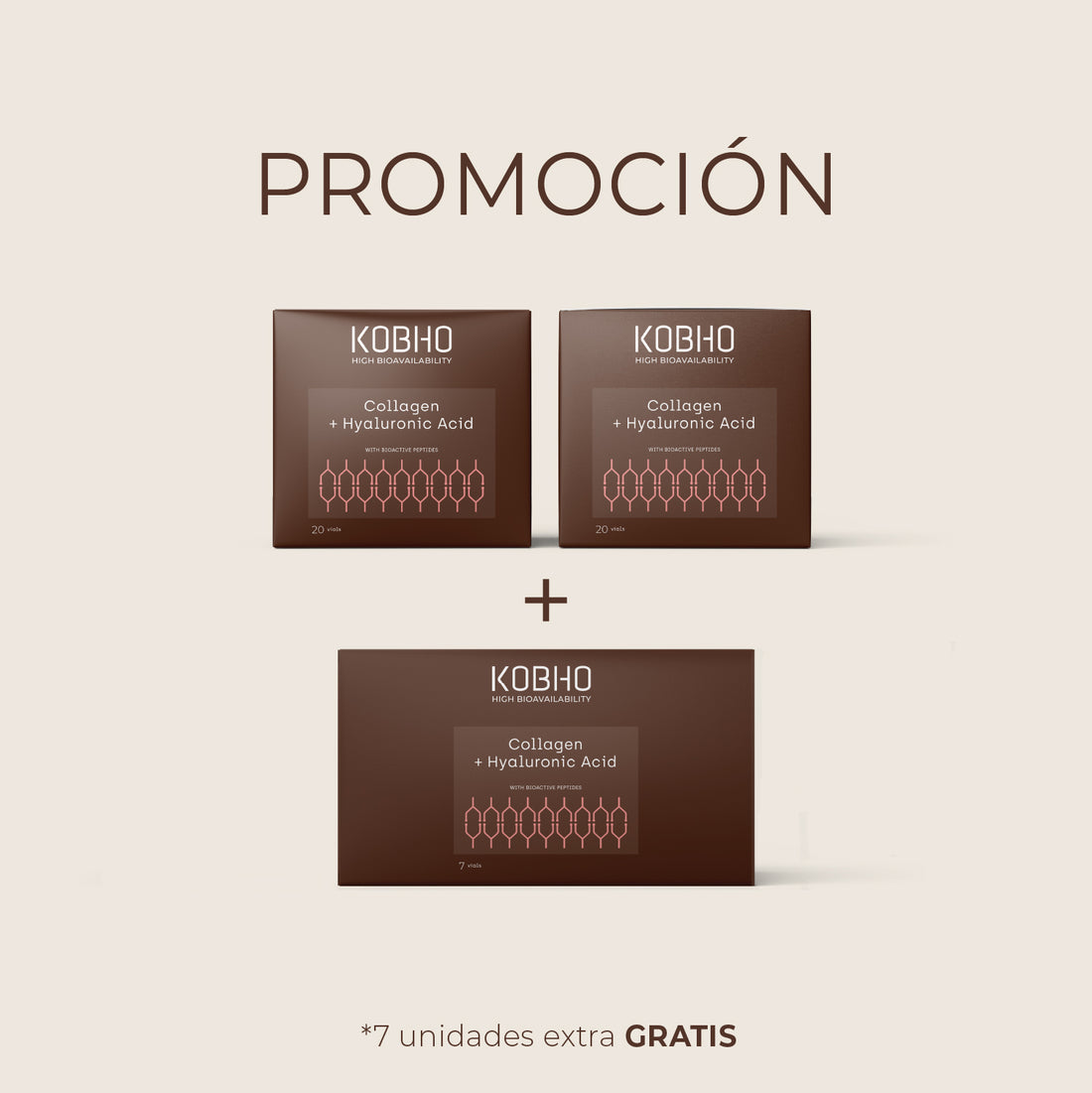 2 Cajas de Colágeno con Ácido Hialurónico + 7 unidades de REGALO