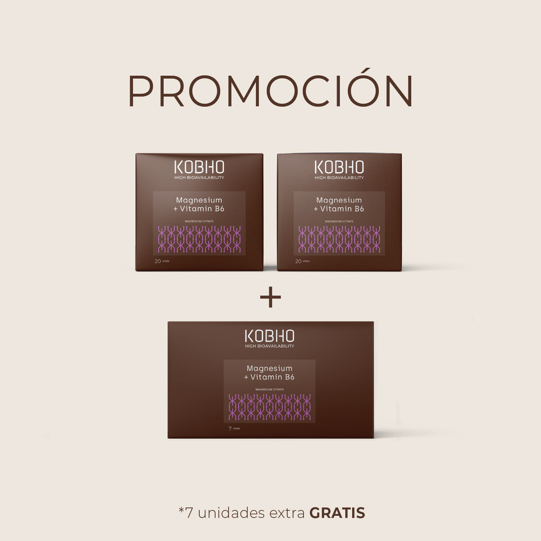 2 Cajas de Magnesio + Vitamina B6 | 7 unidades de REGALO