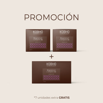 2 Cajas de Magnesio + Vitamina B6 | 7 unidades de REGALO