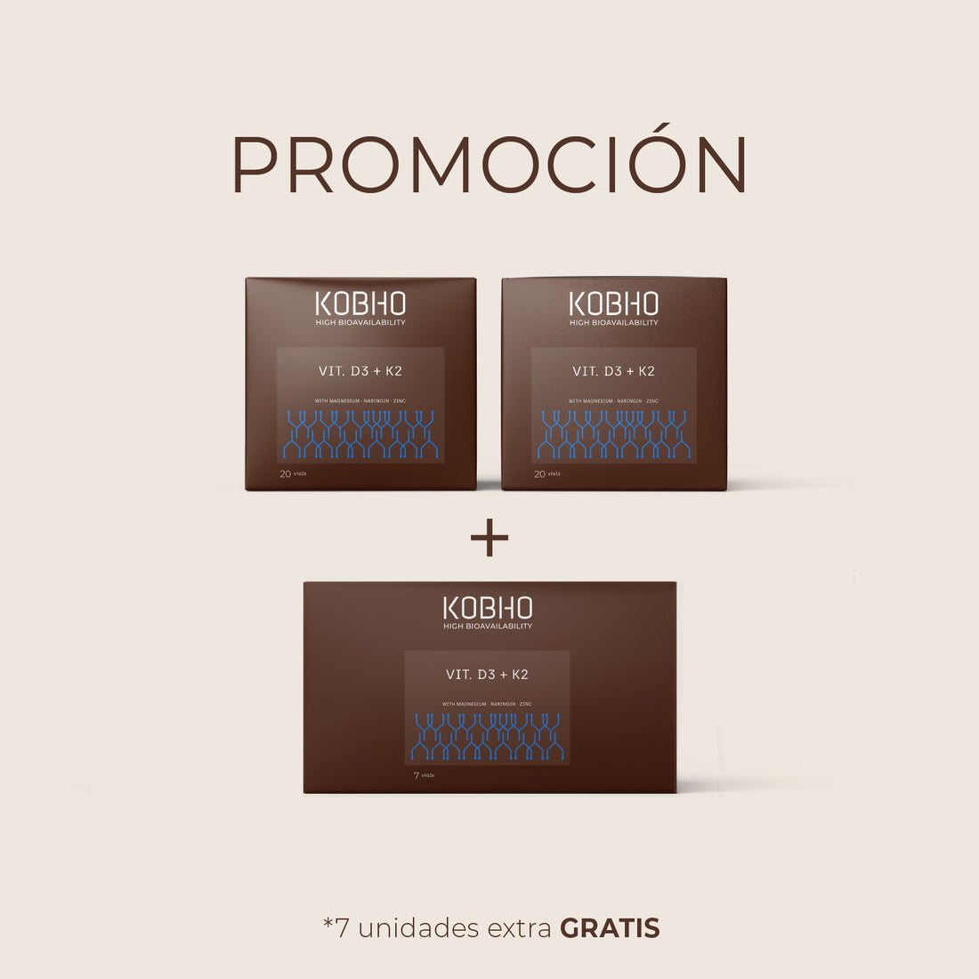 2 Cajas de Vitamina D3 + K2 | 7 unidades de REGALO